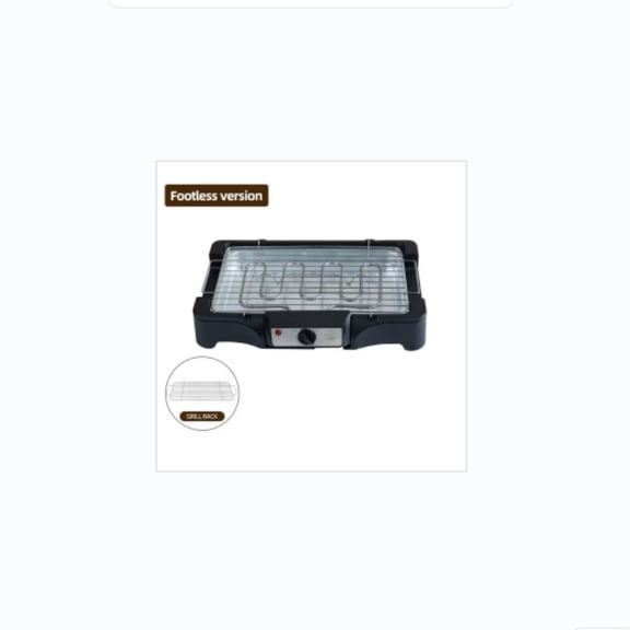 Electric grill with adjustable temperature and easy‑to‑clean design, ideal for patio, terrace, camping and home barbecues