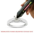 thumbnail image 7 of 1 Carat 6.5MM Round Cut Lab Created Moissanite Diamond Solitaire Engagement Rings For Women In 14K White Gold Over Sterling Silver (G-H Color, VVS1 Clarity, 1 Cttw)-6, 7 of 7