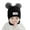 Black, variant on HUANBAI Baby Girls Boys Soft Warm Knit Hat Kids Winter Hat With Earflap Scarf Hood Hat One Size