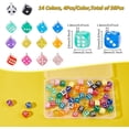 thumbnail image 2 of 14Colors 56Pcs Dice Charms Resin Cube Dice Colorful With Holes Eyelets Dice Pendant Jewelry Bracelet Necklace Earrings Charms for Making Jewelry Keychain 3D Dice Decoration, 2 of 7