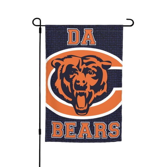 Chicago Football Team Garden flag 12x18in, Outdoor Decor Flag - Fade-Resistant for Patio, Lawn & Garden Gf-112