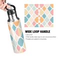 thumbnail image 4 of Yayeee 20oz Insulated Water Bottle Double Wall Stainless Steel with Flip Straw Lid, Pink Abstract Pattern, 4 of 7