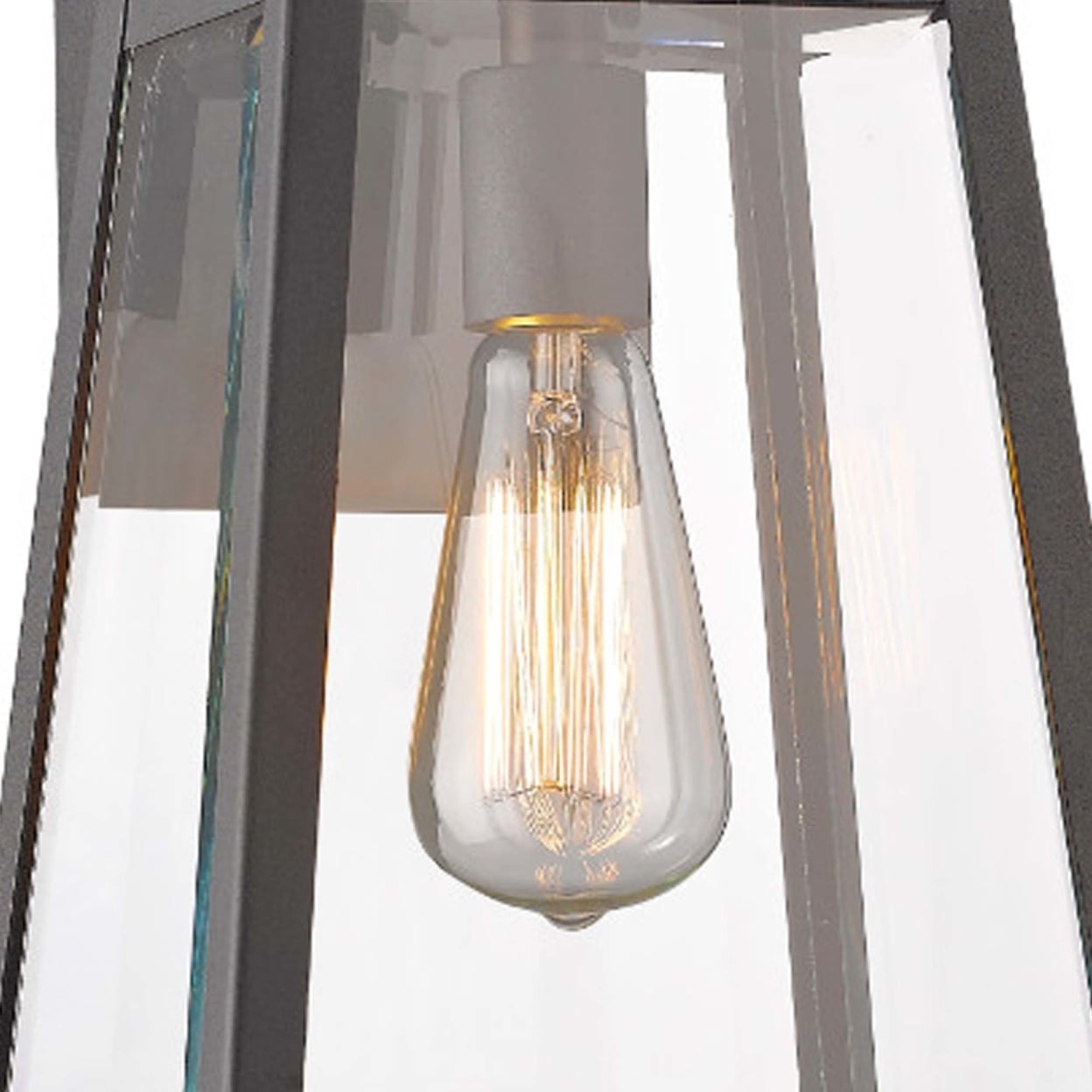 CHLOE Lighting LEODEGRANCE Transitional 1 Light Black Outdoor Wall Sconce 14" Height