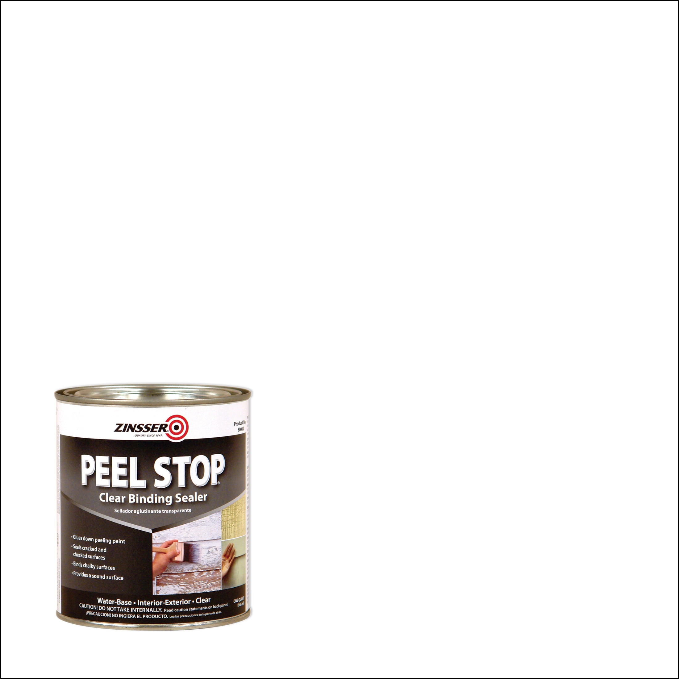Clear, Zinsser Flat Peel Stop Triple Thick Quart, 6 Pack