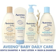 Aveeno Baby Daily Moisture Gentle Bath Wash & Shampoo with Natural Oat Extract, 18 fl. oz, Package may vary