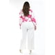 thumbnail image 3 of Blusa escote cruzado Roman Fashion Tallas Extras 1835 Fucsia 36, 3 of 7