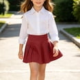 thumbnail image 3 of Girls Uniform Skorts, Girls Pleated School Skirt With Built-In Shorts, Soft Lightweight Bottoms, Back To School Wear For Daily Play, 3 of 4
