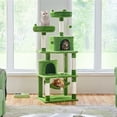thumbnail image 5 of Yaheetech 62"H Multi Level Cat Tree Tower with Condos, Foam-Padded Perches, Green, 5 of 7