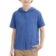 thumbnail image 1 of Camiseta de manga corta con capucha informal de color liso para niños de 3 a 13 años, 1 of 8