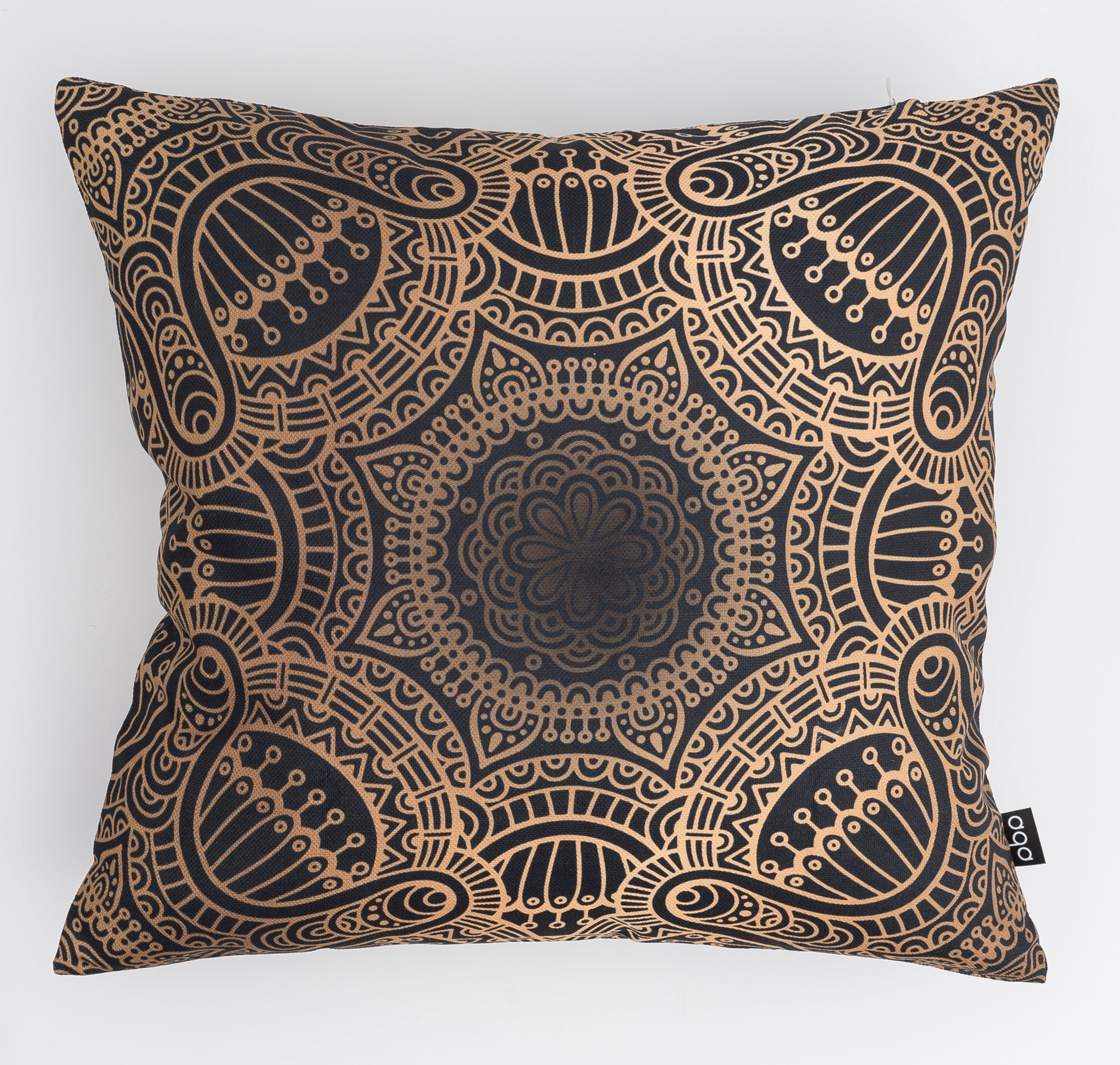Ada Home Decor Gold Geometric Contemporary Pillow