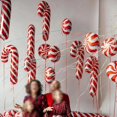 thumbnail image 2 of Muleta de bastón de Navidad grande, globos de papel de aluminio para Piruleta de caramelo para decoración de Navidad, bolas de decoración de fiesta en casa de Año Nuevo 2024, 20 unids/set, 2 of 4