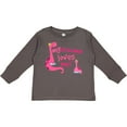 thumbnail image 3 of Inktastic My Grandma Loves Me Girls Dinosaur Girls Long Sleeve Toddler T-Shirt, 3 of 5