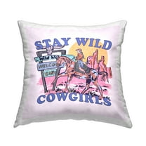 Stupell Industries Stay Wild Cowgirls Decorative Printed Throw Pillow Design by Melissa Wang .