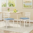 thumbnail image 4 of Costway Dining Chairs Set of 4 with Rubber Wood Frame Padded Seat & Open Ladder Low Back, 4 of 8