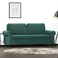 thumbnail image 1 of vidaXL Canapé 2 Places Vert Foncé 140 cm Velours, 1 of 5