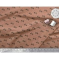 thumbnail image 2 of Soimoi Brown polyester Crepe Fabric Bicycle Transport Fabric Prints By Yard 52 Inch Wide, 2 of 3