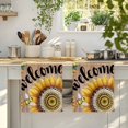 thumbnail image 4 of Welcome Kitchen Towels Set of 3, Summer Sunflowers Bohemia Floral Rustic Brown Wood Absorbent Dish Towels for Kitchen, Microfiber Hand Towel, Quick Drying Tea Towel for Cleaning Decorative Dishcloths, 4 of 7