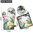 thumbnail image 6 of Hummingbird and Flower Kitchen Oven Mitt and Pot Holder Sets 4 Pcs for Baking, Cooking and Grilling, Heat Resistant Up To 392 °F, 6 of 7
