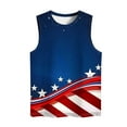 thumbnail image 4 of Red White and Blue Tank Tops for Women Women Fourth of July Tank Memorial Day Tank Women 4th of July Women Top Women's Casual Independence Day Sleeveless Round Neck Tops, 4 of 5