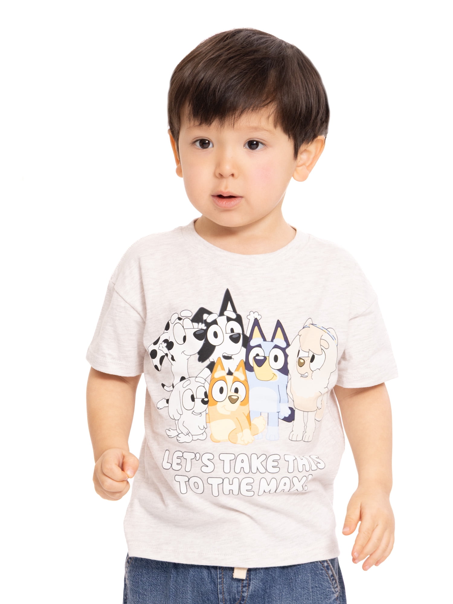 Bluey Toddler Graphic Crewneck Tee with Short Sleeves, Sizes 12M-5T
