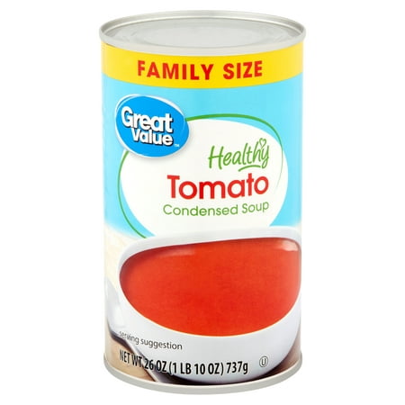 (4 Pack) Great Value Healthy Tomato Condensed Soup Family Size, 26 (Best Canned Soup 2019)