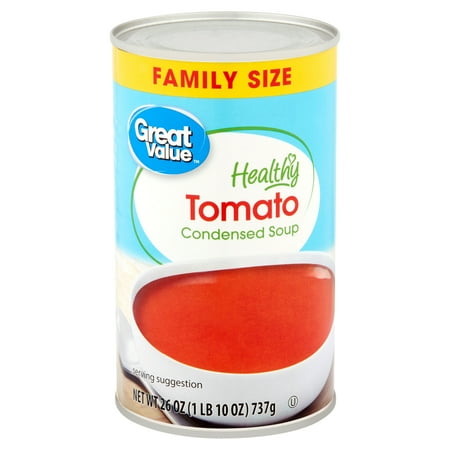 - (4 Pack) Great Value Healthy Tomato Condensed Soup Family Size, 26 oz