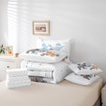 thumbnail image 4 of Erosebridal Rustic Animal Bedding Sets Queen Size, Bear Reindeer Comforter Sets with Sheets, Cartoon Theme Reversible Bedding Queen Size, Ultra Soft Room Decor, 7 Pieces, 4 of 6
