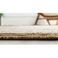 thumbnail image 3 of Jaipur Art And Craft Natural Fiber White Jute Brown Border Handmade 4x6 Square feet (120x180 cm) Rectangular Area Rug, 3 of 5
