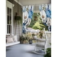 thumbnail image 4 of nqOlkjepod Outdoor Curtains for Patio Waterproof, White Blue Spring Floral Outdoor Privacy Panels Grommet, Vintage Flowers Farmhouse Blackout Outside Curtains for Porch/Cabana 54"x95", 2 Panels, 4 of 8