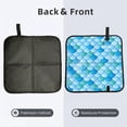 thumbnail image 2 of Fish Scale Pattern Foldable Seat Cushion for Bleachers, Stadium Seats, Camping & Outdoor Events, Portable Lightweight Pad with Carabiner, 2 of 6