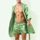 thumbnail image 4 of Batas para hombre, informales y de moda, de color sólido, con tirantes, capucha y manga corta, pijamas para hombre, blusa, 4 of 5
