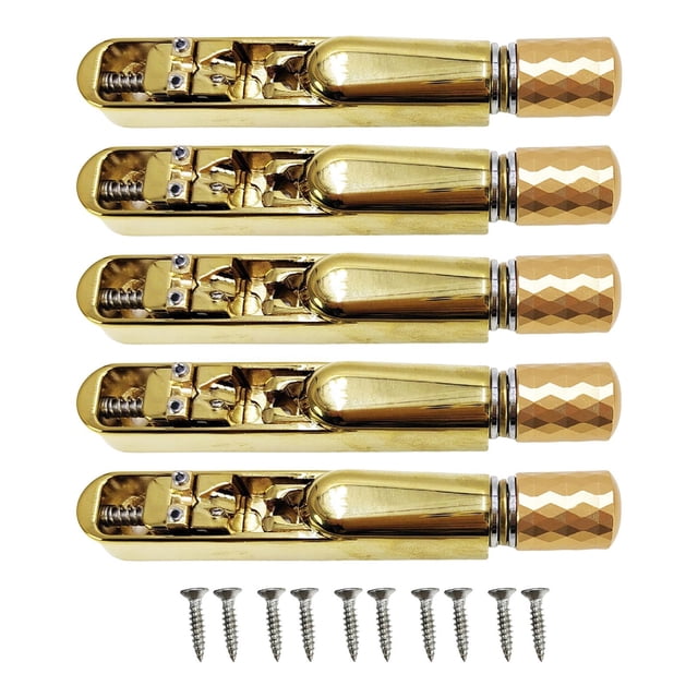 Xuanheng Pont de Guitare Électrique Sans Tête & Ensemble de Queue Pièces de Rechange en Métal Selle Simple Accessoires de Modification de Guitare Doré 5 Cordes