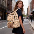 thumbnail image 6 of Kuiaobaty Capybara Orange Print Backpack for Girls Boys Large Capacity Backpack Daypack Roomy Cute School Bag for School, 6 of 7