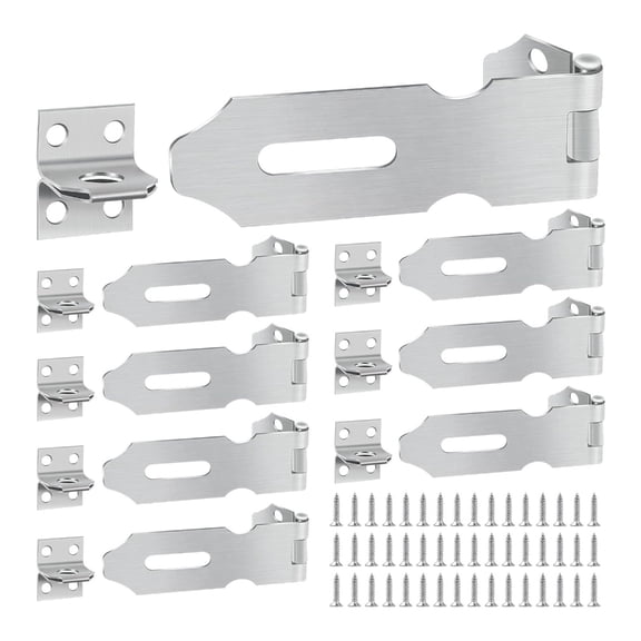 10lots Small Lock Hasp Stainless Steel Rustproofed Cabinet Door Fastener