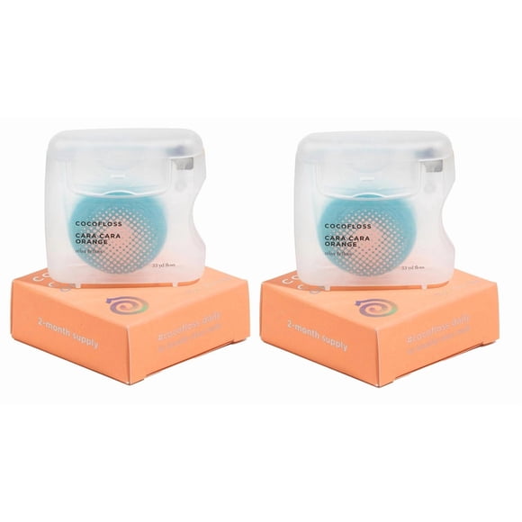 Soie Dentaire Cocofloss Tissée Cara Cara Orange 2x30 m Végane