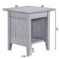 thumbnail image 4 of AFI Nantucket Solid Wood Traditional End Table with Shelf in Driftwood, 4 of 5