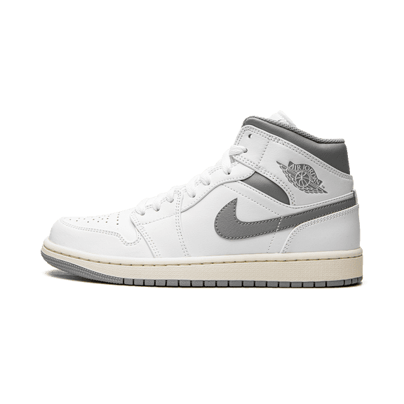 JORDAN MENS Air Jordan 1 Mid "White / Stealth Grey" 554724 135 554724 135 from Stadium Goods