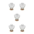 thumbnail image 2 of kurtrusly Necklace Display Bust Smooth Stable for store Showroom Retail Dresser S White 5Set, 2 of 6