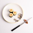 thumbnail image 1 of Palillos reutilizables, palillos de metal de acero inoxidable, cubiertos, cubiertos, utensilios de cocina, accesorios para cocina, plateado, 9.5 pulga Negro astilla Macarena Palillos, 1 of 8
