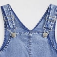 thumbnail image 7 of mgoYE Toddler Baby Boy Girl Denim Jean Bib Overalls Suspender Pants Spring Fall Outfits(Light Blue,12-18 Months), 7 of 7