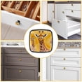 thumbnail image 6 of 4 Pcs Cabinet Handle Drawer Pulls Giraffe Knobs with Screws Square Furniture Office Cabinet Knob Decoration, 6 of 7