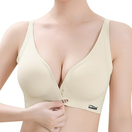 

Women s Comfortable Front Fold Breastfeeding Adjustable Back Traceless Bra Compression Bras