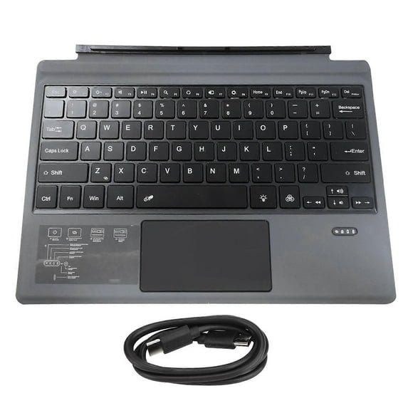 Surface Pro Wireless Bluetooth Keyboard with High-Accuracy Touchpad & Ergonomic Design, Magnetic Detachable for Microsoft Surface Pro 7/7+/6/5/4/3,