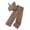 R209-Brown, variant on RMGVDSD Kids Girls Summer Outfits One-Shoulder Crop Tops Sleeveless Tank Top And Wide Leg Pants Two Piece Set Solid Color Casual Clothes 7-8 Years