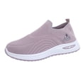thumbnail image 6 of Women's Orthopedic Walking Shoes 2026 Arch Support Antiskid Slip on Running Shoes Breathable Mesh Knit Sneakers Purple Size 6, 6 of 6