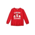 thumbnail image 2 of Qiylii Merry Christmas Shirt for Family Long Sleeve Round Neck Snowmies Print Kids Mama Dad Matching Outfit, 2 of 5