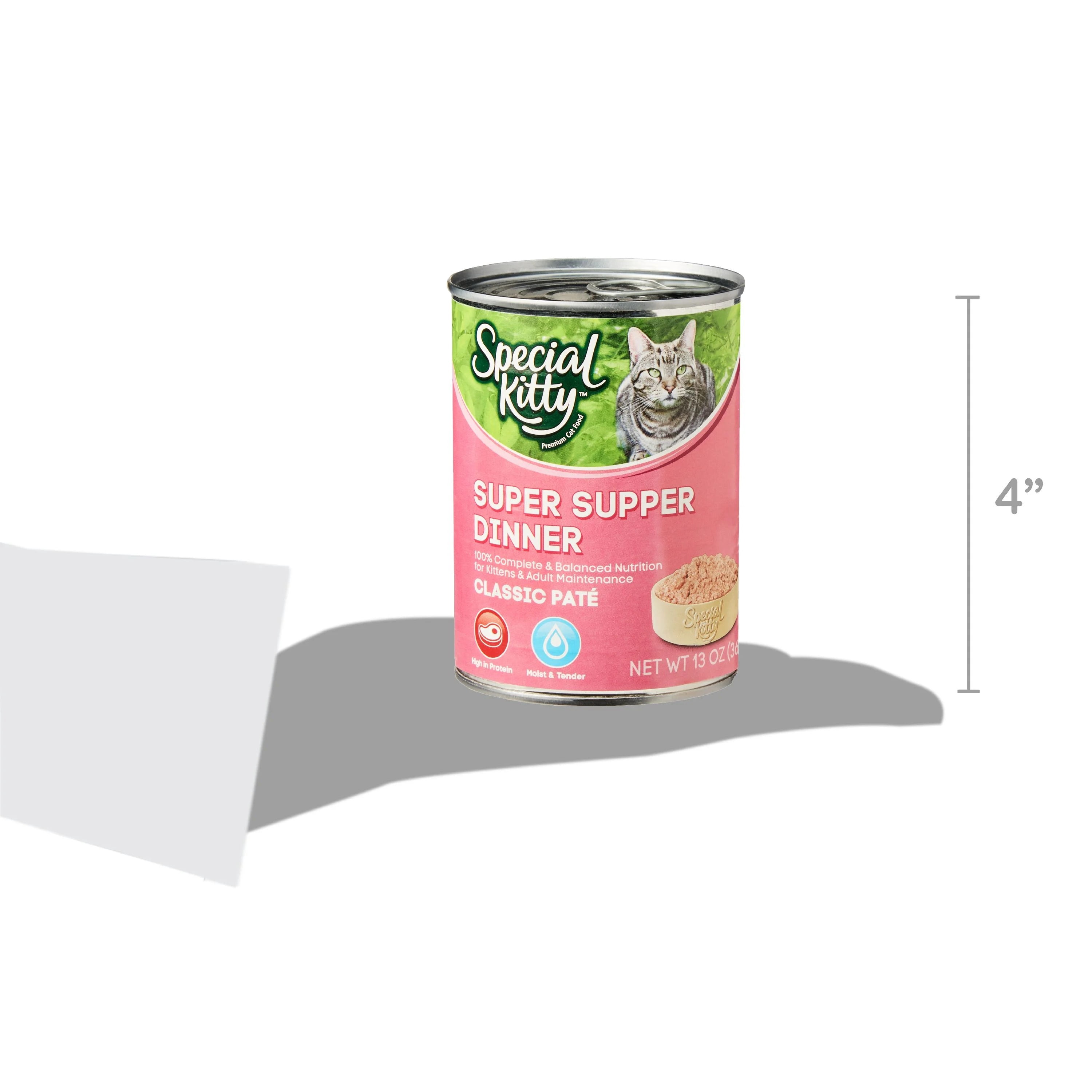 Special Kitty Super Supper Dinner, Classic Pate Wet Cat Food, 13 oz