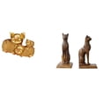 thumbnail image 1 of Juego De Figuras De Animales De Resina Modernas Con Estatuas De Cerdo De La Suerte Y Gato Egipcio, Sujetalibros Decorativos Para Estantería, Entrada, Centro De Mesa, Oficina, Regalo De, 1 of 8