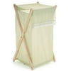 Badger Basket Sage Gingham Wood Frame Hamper