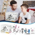 thumbnail image 4 of BEEPRINCESS RC Robot Dog, Electronic Pet Dog with Voice Control, Interactive and Stunt, White/Pink, 4 of 7